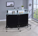 Keystone Glass Top Bar Unit Black - Bargain Furniture (Detroit, MI)