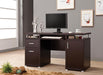 Tracy 2-drawer Computer Desk Cappuccino - Bargain Furniture (Detroit, MI)