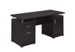 Tracy 2-drawer Computer Desk Cappuccino - Bargain Furniture (Detroit, MI)