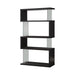 Emelle 4-tier Bookcase Black and Clear - Bargain Furniture (Detroit, MI)