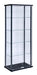 Delphinium 5-shelf Glass Curio Cabinet Black and Clear - Bargain Furniture (Detroit, MI)