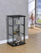 Cyclamen 3-shelf Glass Curio Cabinet Black and Clear - Bargain Furniture (Detroit, MI)