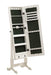 Batista Jewelry Cheval Mirror with Drawers White - Bargain Furniture (Detroit, MI)