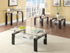 Dyer Tempered Glass End Table with Shelf Black - Bargain Furniture (Detroit, MI)