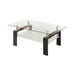 Dyer Tempered Glass Coffee Table with Shelf Black - Bargain Furniture (Detroit, MI)