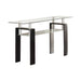 Dyer Tempered Glass Sofa Table with Shelf Black - Bargain Furniture (Detroit, MI)