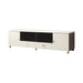 Burkett 2-drawer TV Console White and Grey - Bargain Furniture (Detroit, MI)