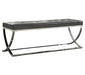 Walton Rectangle Upholstered Tufted Bench Black - Bargain Furniture (Detroit, MI)