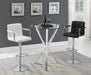 Palomar Adjustable Height Bar Stool Black and Chrome - Bargain Furniture (Detroit, MI)