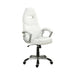 Bruce Adjustable Height Office Chair White and Silver - Bargain Furniture (Detroit, MI)
