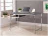 Kravitz Rectangular Writing Desk Weathered Grey and Chrome - Bargain Furniture (Detroit, MI)