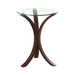 Edgar Round Accent Table Cappuccino - Bargain Furniture (Detroit, MI)
