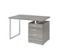 Brennan 3-drawer Office Desk Weathered Grey - Bargain Furniture (Detroit, MI)