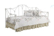 Halladay Twin Metal Daybed with Floral Frame White - Bargain Furniture (Detroit, MI)