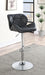 Berrington Adjustable Bar Stools Chrome and Black (Set of 2) - Bargain Furniture (Detroit, MI)