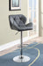 Berrington Adjustable Bar Stools Chrome and Grey (Set of 2) - Bargain Furniture (Detroit, MI)