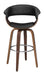 Zion Upholstered Swivel Bar Stool Walnut and Black - Bargain Furniture (Detroit, MI)