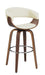Zion Upholstered Swivel Bar Stool Walnut and Ecru - Bargain Furniture (Detroit, MI)