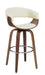Zion Upholstered Swivel Bar Stool Walnut and Ecru - Bargain Furniture (Detroit, MI)