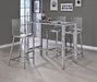 Juelia Bar Stools Chrome and Clear Acrylic (Set of 2) - Bargain Furniture (Detroit, MI)