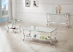 Saide Square End Table with Mirrored Shelf Chrome - Bargain Furniture (Detroit, MI)