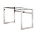 Hartford Glass Top Writing Desk Chrome - Bargain Furniture (Detroit, MI)