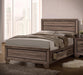 Kauffman Eastern King Panel Bed Washed Taupe - Bargain Furniture (Detroit, MI)
