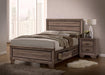 Kauffman Queen Panel Bed Washed Taupe - Bargain Furniture (Detroit, MI)