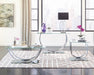 Danville U-shaped Sofa Table Chrome - Bargain Furniture (Detroit, MI)