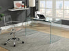 Ripley Glass Writing Desk Clear - Bargain Furniture (Detroit, MI)