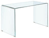 Ripley Glass Writing Desk Clear - Bargain Furniture (Detroit, MI)
