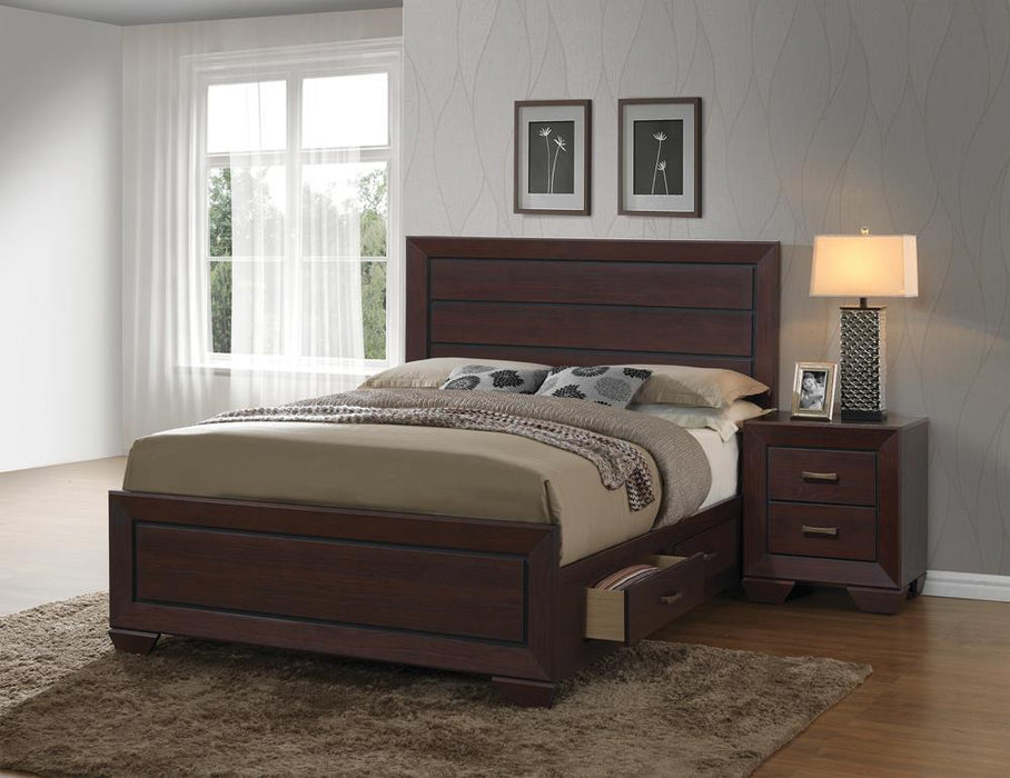 Kauffman California King, Eastren King, & Queen Panel Bed Dark Cocoa - Bargain Furniture (Detroit, MI)