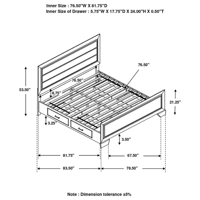 Kauffman California King, Eastren King, & Queen Panel Bed Dark Cocoa - Bargain Furniture (Detroit, MI)