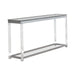 Anne Sofa Table with Lower Shelf Chrome and Clear - Bargain Furniture (Detroit, MI)