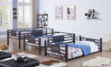 Rogen Twin Triple Bunk Bed Dark Bronze - Bargain Furniture (Detroit, MI)
