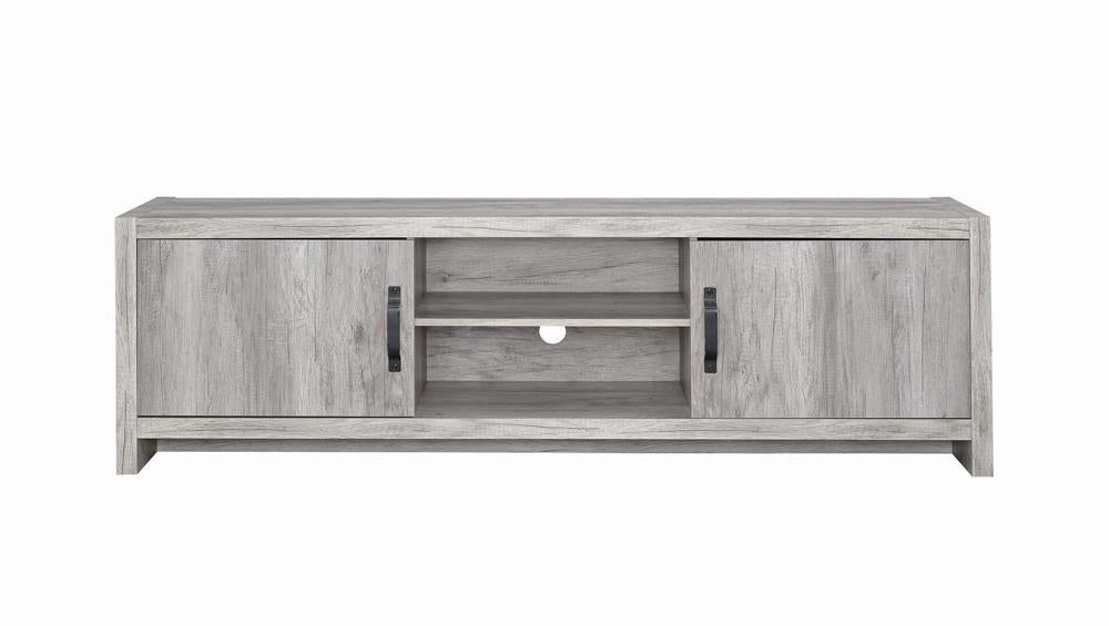 Burke 2-drawer TV Console Grey Driftwood - Bargain Furniture (Detroit, MI)