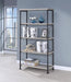 Analiese 4-shelf Open Bookcase Grey Driftwood - Bargain Furniture (Detroit, MI)