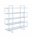 Elmer 5-shelf Bookcase Chrome and Clear - Bargain Furniture (Detroit, MI)