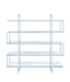 Elmer 5-shelf Bookcase Chrome and Clear - Bargain Furniture (Detroit, MI)