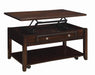 Bradford Rectangular Lift Top Coffee Table Walnut - Bargain Furniture (Detroit, MI)