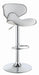 Edenton Upholstered Adjustable Height Bar Stools White and Chrome (Set of 2) - Bargain Furniture (Detroit, MI)