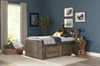 Wrangle Hill Twin Storage Bed Gun Smoke - Bargain Furniture (Detroit, MI)