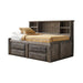 Wrangle Hill Twin Storage Daybed Gun Smoke - Bargain Furniture (Detroit, MI)