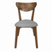 Alfredo Upholstered Dining Chairs Grey and Natural Walnut (Set of 2) - Bargain Furniture (Detroit, MI)