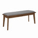 Alfredo Upholstered Dining Bench Grey and Natural Walnut - Bargain Furniture (Detroit, MI)
