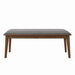 Alfredo Upholstered Dining Bench Grey and Natural Walnut - Bargain Furniture (Detroit, MI)