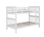 Chapman Twin Over Twin Bunk Bed White - Bargain Furniture (Detroit, MI)