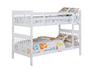 Chapman Twin Over Twin Bunk Bed White - Bargain Furniture (Detroit, MI)