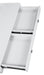 Gemma 2-drawer Writing Desk Glossy White and Chrome - Bargain Furniture (Detroit, MI)