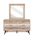 Marlow Rectangular Dresser Mirror Rough Sawn Multi - Bargain Furniture (Detroit, MI)